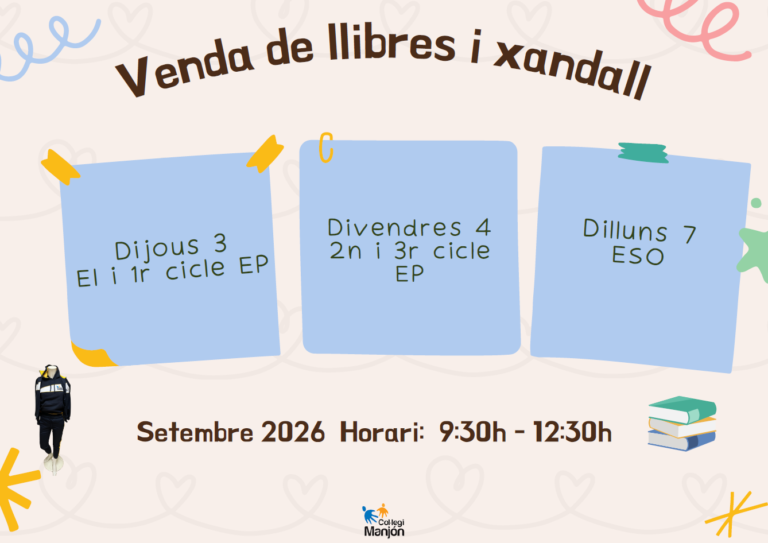 Venda de llibres i xandalls